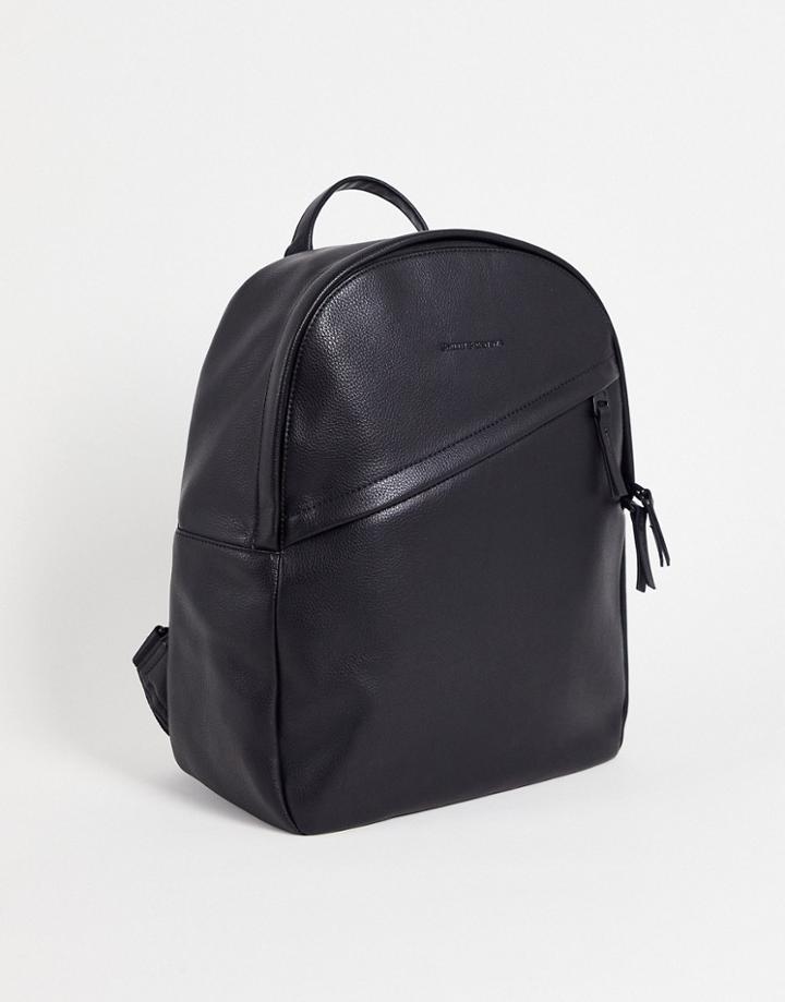 Smith & Canova Diagonal Zip Backpack In Black