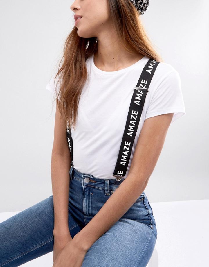 Monki Amaze Suspenders - Black