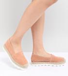 Park Lane Suede Flatform Espadrilles - Orange
