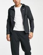 Nike Running Repel Uv Packable Windrunner Full-zip Jacket In Black