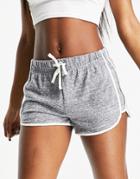 Topshop Sporty Runner Shorts In Gray Heather