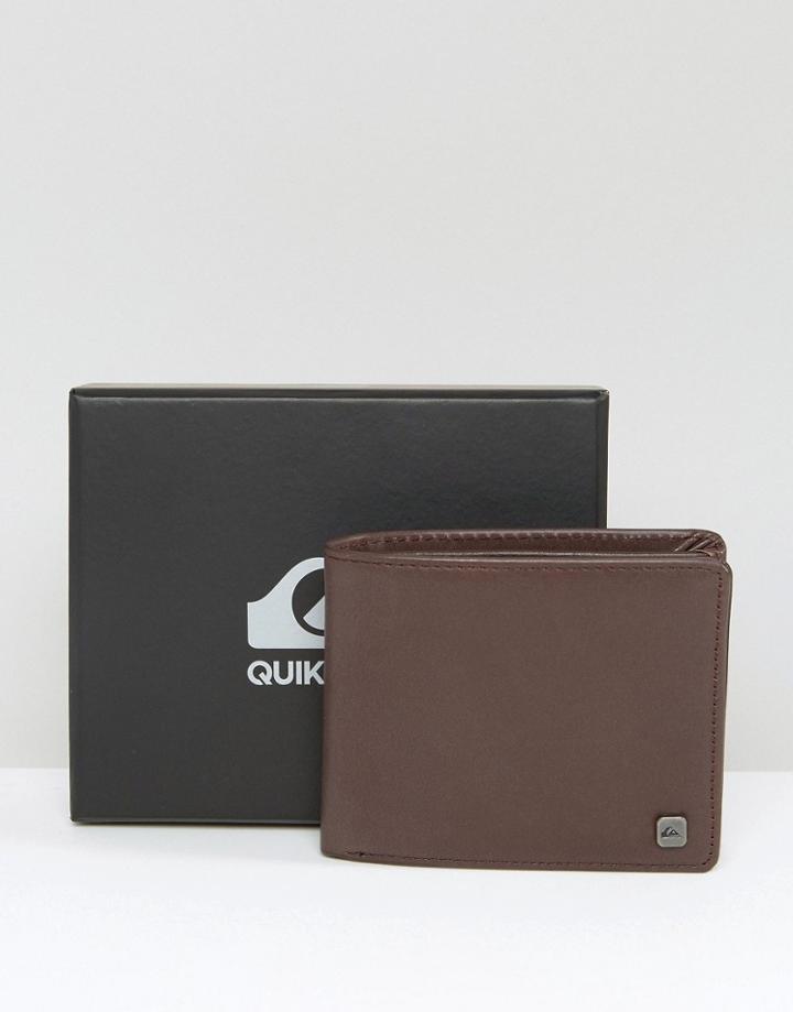 Quicksilver Macking Wallet In Brown Leather - Brown