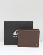 Quicksilver Macking Wallet In Brown Leather - Brown
