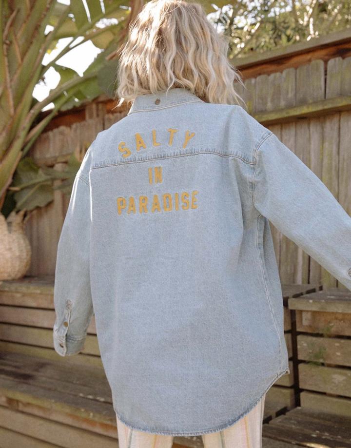 Billabong Salty Blonde Denim Shirt-blues