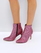 Truffle Collection Point Stiletto Boot - Pink