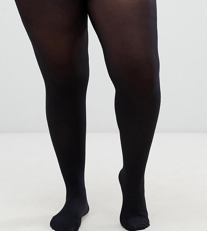 Asos Design Curve 60 Denier Black Tights In Super Stretch Fit