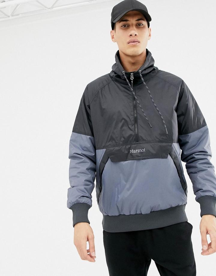 Marmot Lynx Insulated Anorak In Black/gray - Black