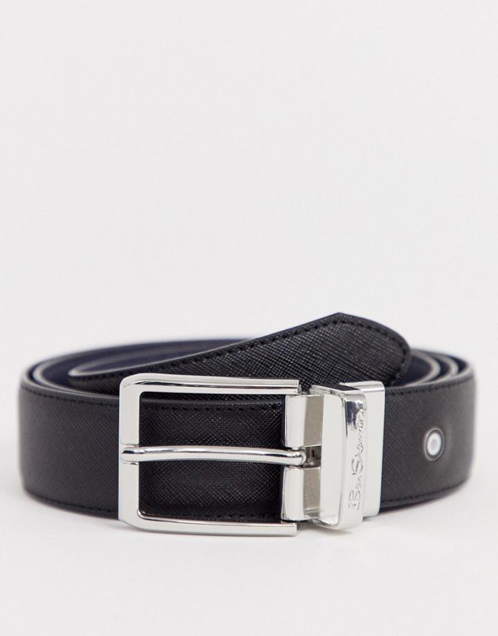 Ben Sherman Black And Navy Reversible Belt-multi