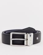 Ben Sherman Black And Navy Reversible Belt-multi
