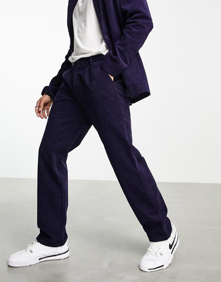 Bando Loose Fit Cord Pants-blues
