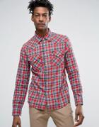 Lee Slim Fit Western Shirt Vibrant Red - Red