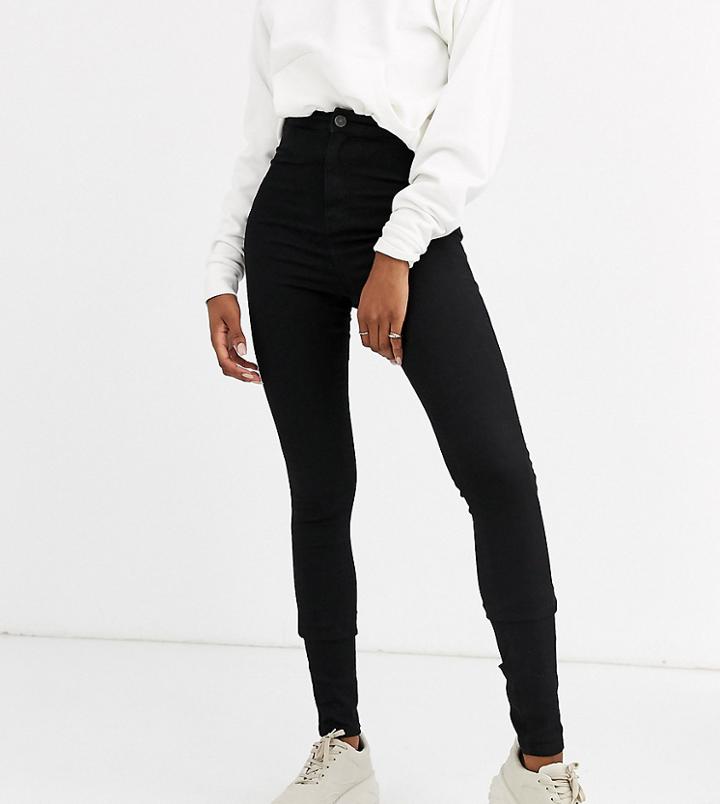 Noisy May Tall High Waist Jeggings In Black