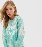 Another Reason Long Sleeved Logo T-shirt In Tie Dye - Multi