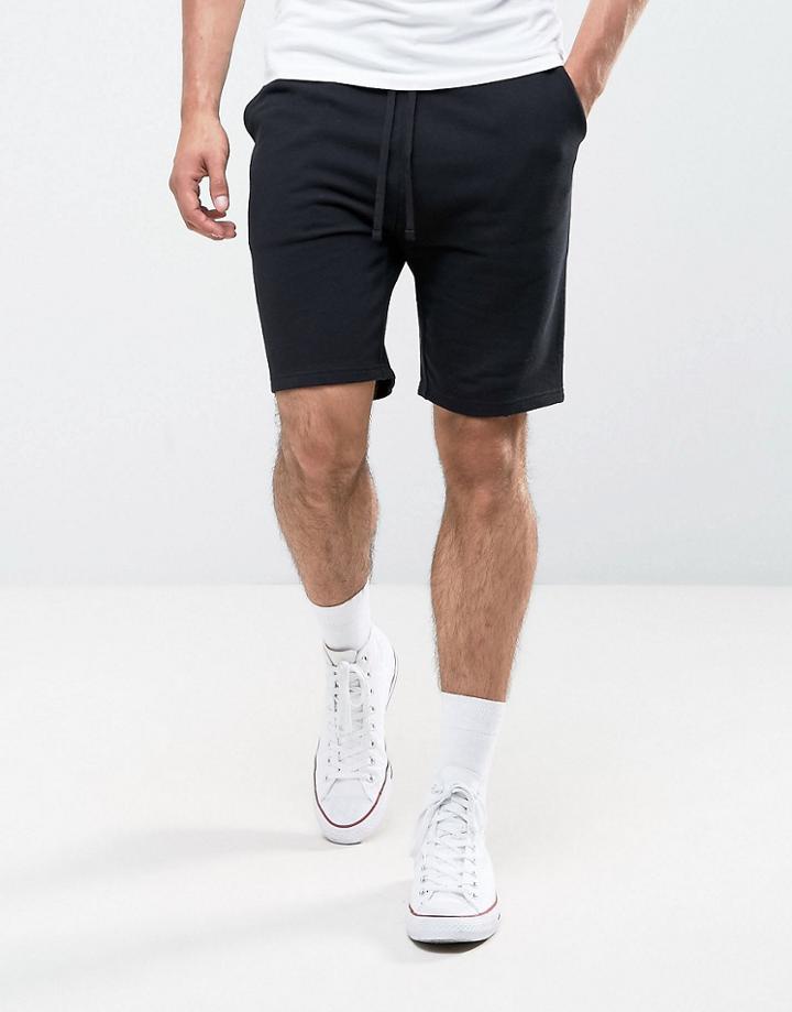 Asos Skinny Short With Contrast Waistband - Black