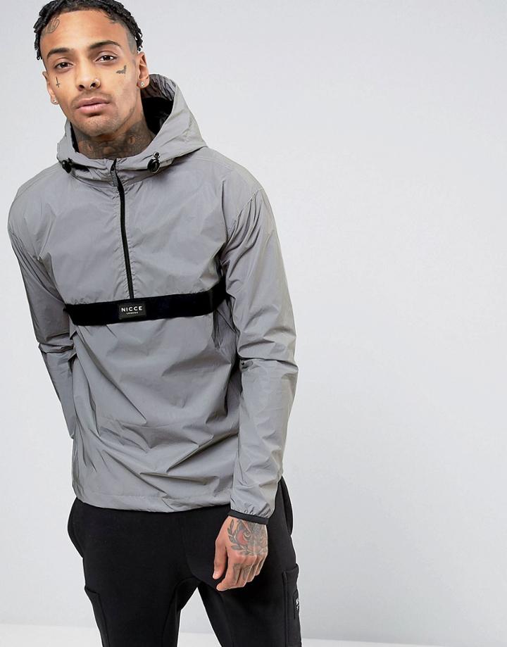 Nicce London Overhead Reflective Jacket - Gray