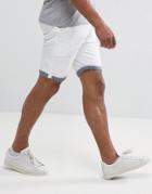 Brave Soul Cotton Twill Shorts - White