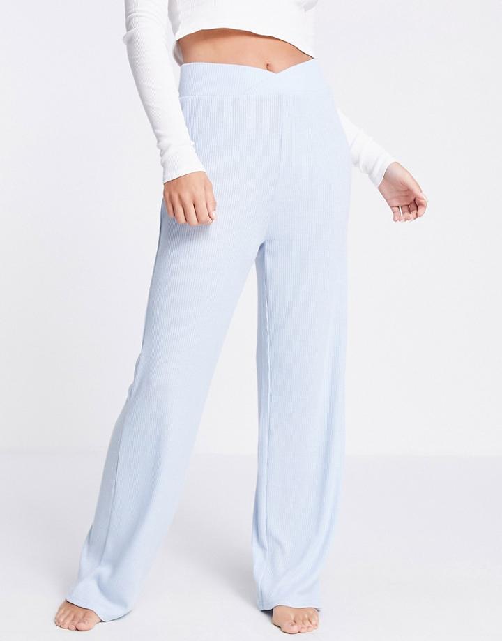 New Look Loungewear Pants In Light Blue - Part Of A Set-blues