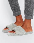 Asos Nita Quilted Loungewear Slippers - Gray