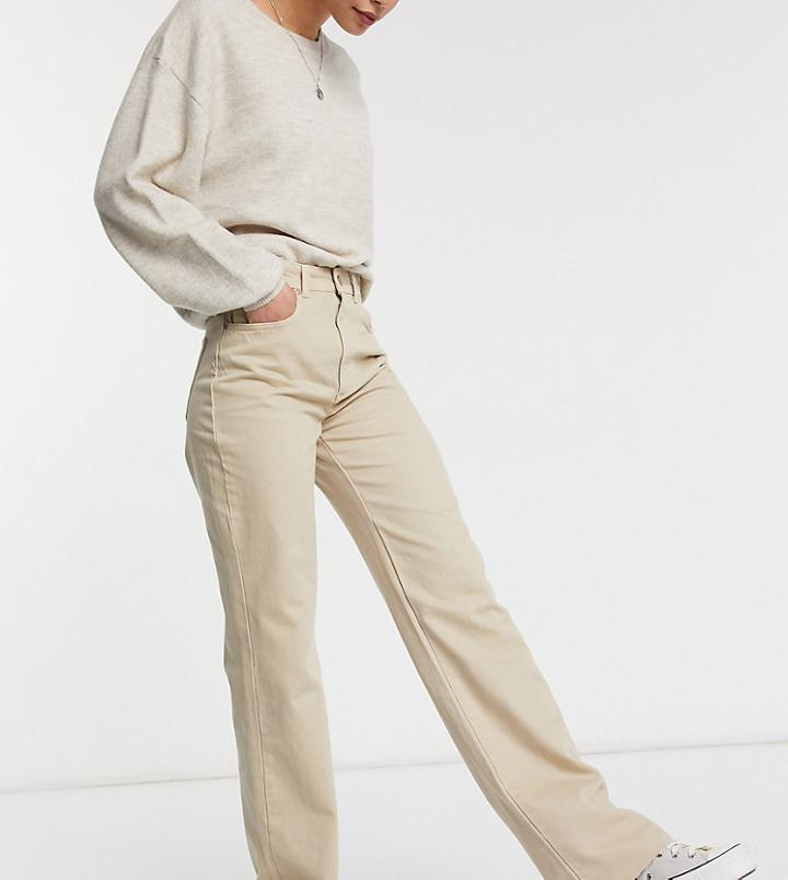 Stradivarius Tall 90s Dad Jean In Sand-neutral