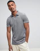 Selected Homme Polo With Revere Collar - Gray