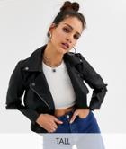 Noisy May Tall Leather Look Jacket