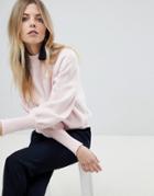 Y.a.s Cuff Sleeve Sweatshirt - Pink