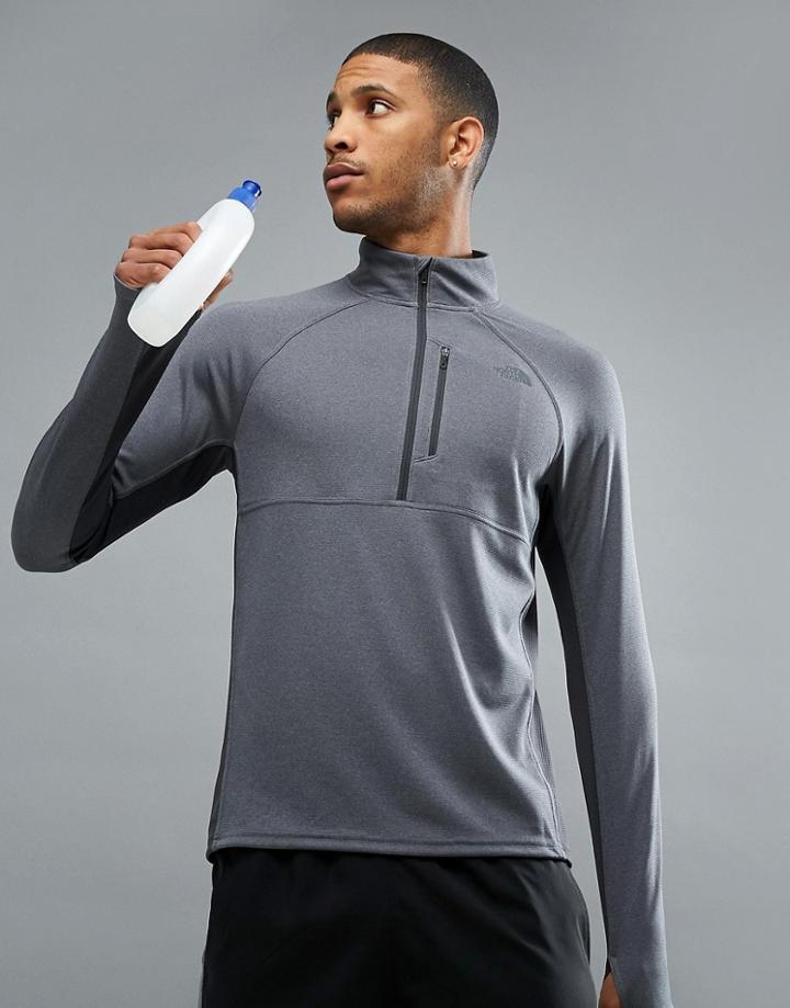 The North Face Mountain Athletics Impulse 1/4 Zip Top In Gray - Gray