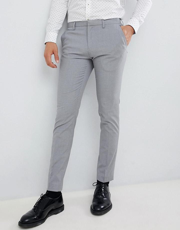 Burton Menswear Super Skinny Fit Pants In Gray - Gray