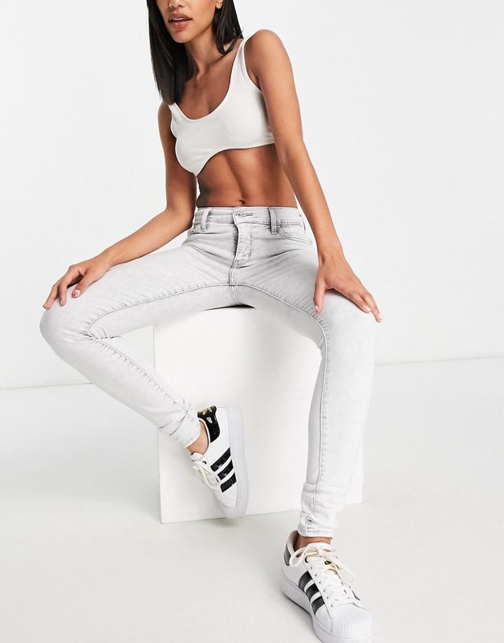 Levi 710 Super Skinny Jean In Light Gray-grey
