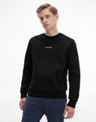 Calvin Klein Center Logo Sweatshirt In Black