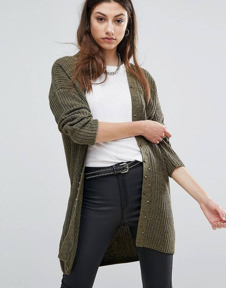 Noisy May Open Cardigan - Black
