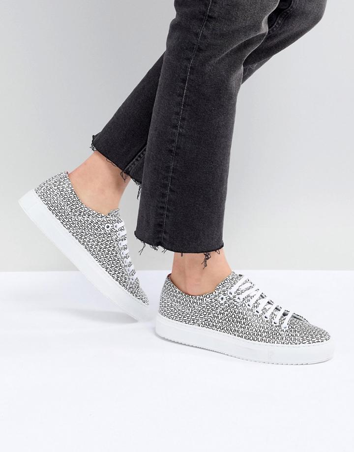 Hugo Monochrome Logo Sneaker - White
