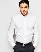 Ben Sherman Plain Poplin Shirt - White