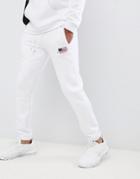 Boohooman Joggers With American Flag In White - White