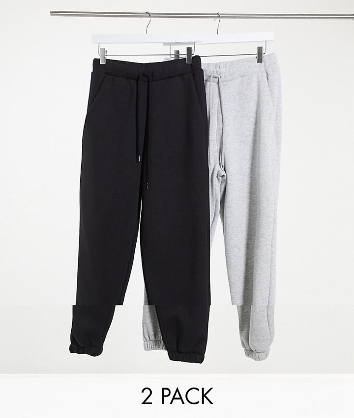 Asos Design Oversized Sweatpants 2-pack-grey
