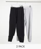 Asos Design Oversized Sweatpants 2-pack-grey