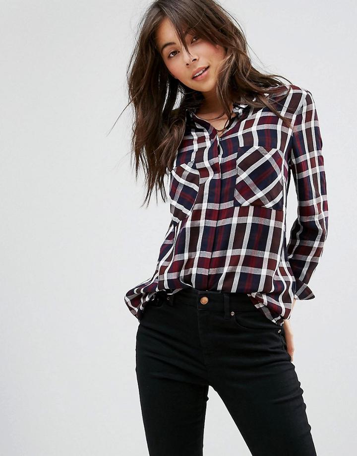 Only Check Shirt - Gray
