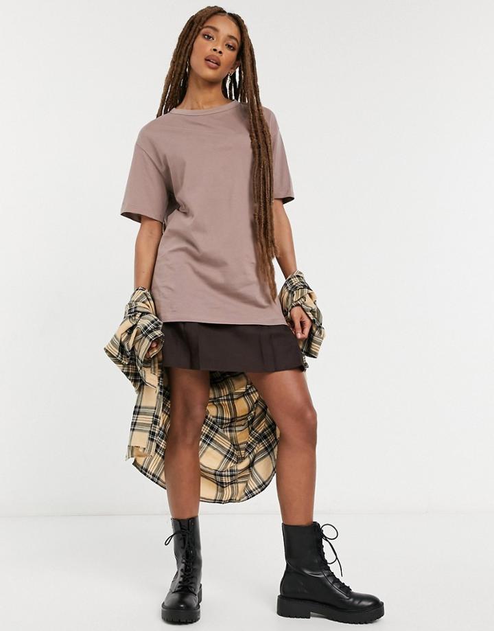 New Look Boyfriend T-shirt In Mink-brown