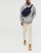 Asos White Cross Body Bag In Dark Navy Nylon - Navy