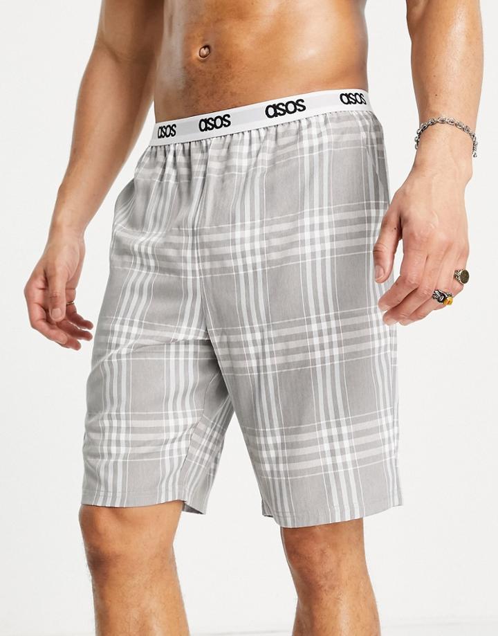 Asos Design Lounge Shorts In Check-multi