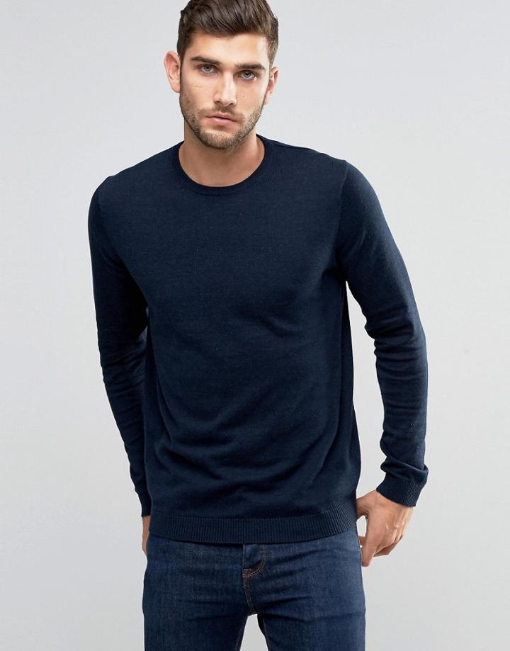 Jack & Jones Premium Crew Neck Sweater - Navy