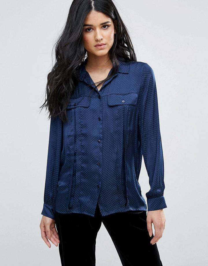 Minimum Sateen Soft Shirt - Blue