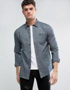 Rvca Flannel Shirt With Patch Pocket - Gray