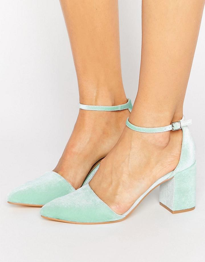 Truffle Collection 2part Heel Shoe - Silver