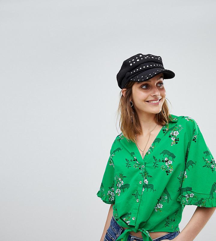 River Island Cheetah Print Tie Front Crop Shirt - Green