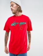 Asos Run The Jewels Oversized Band T-shirt In Red - Red