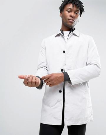 Kiomi Slim Fit Trench - Stone