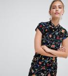 Miss Selfridge Dress With All Over Floral Embroidery-multi