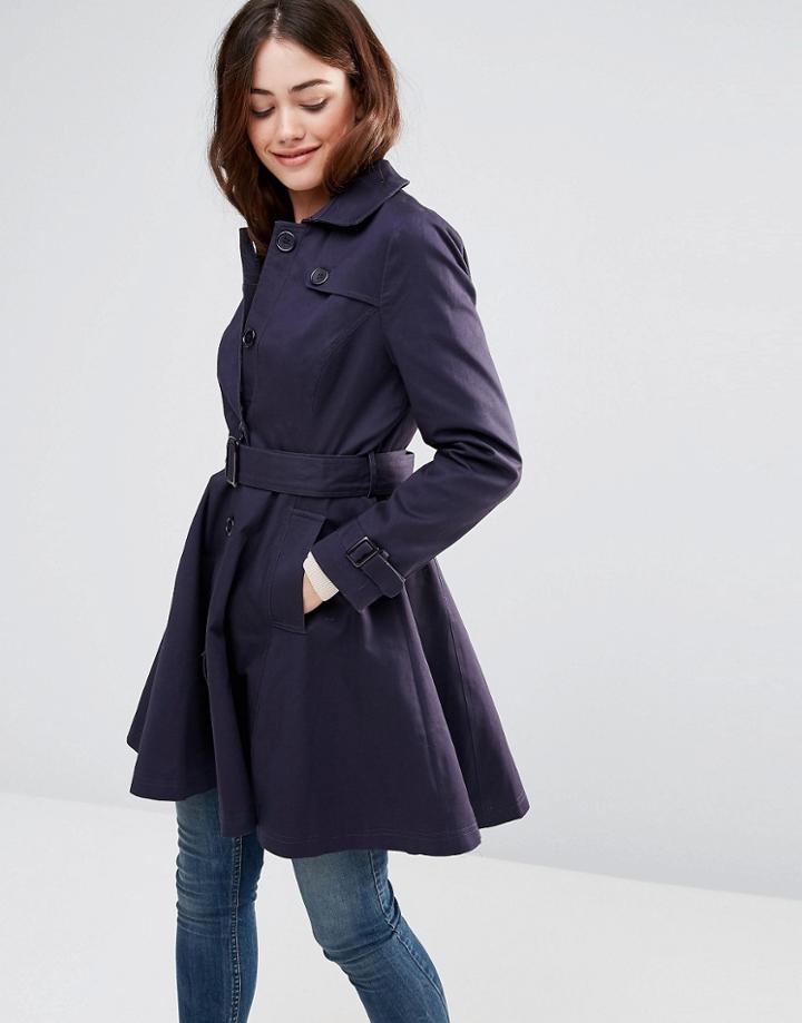 Sugarhill Boutique Kerry Trench Jacket - Navy