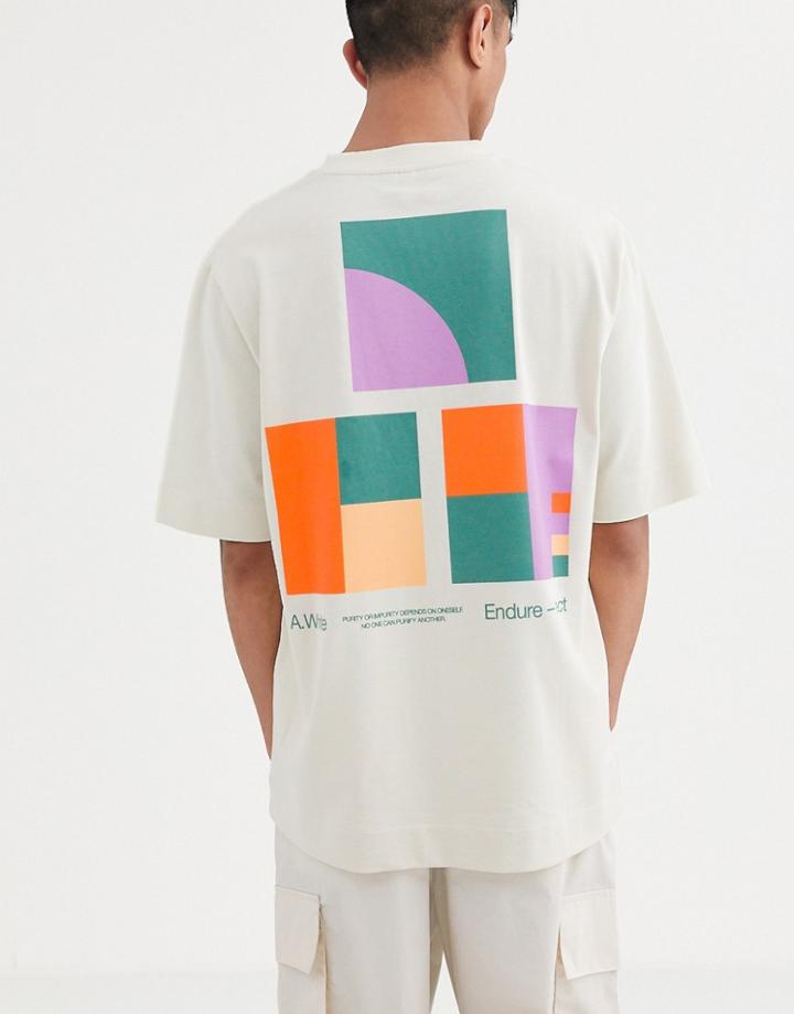 Asos White Loose Fit T-shirt With Photographic Print